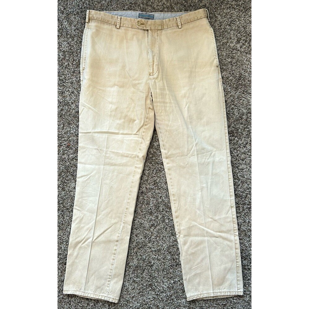 Peter Millar Elite Pima Cotton Chino Pants Antique Beige Golf Stretch 36x32